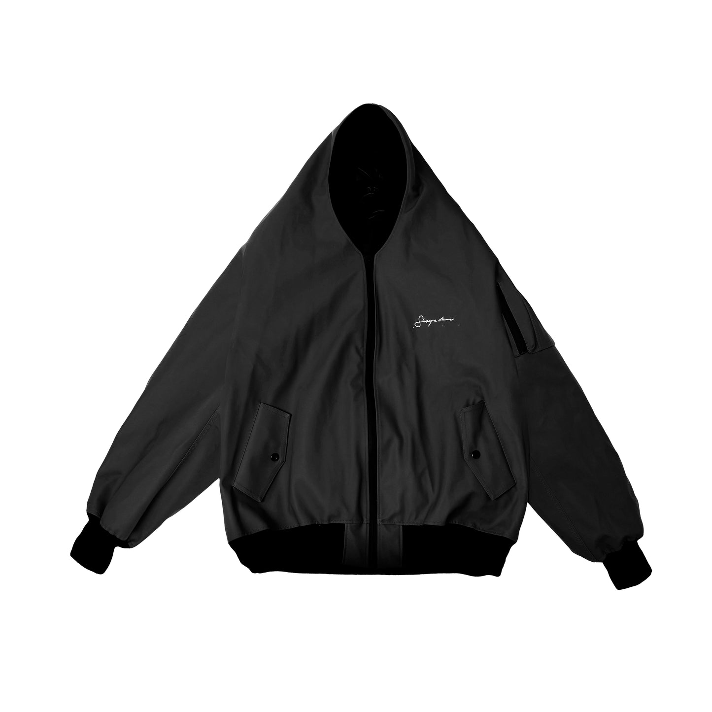 NOTORIOUS HOODED BOMBER - BLACK